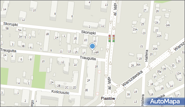 Piastów, Traugutta Romualda, gen., 19A, mapa Piastów