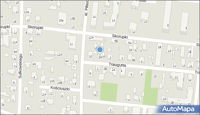Piastów, Traugutta Romualda, gen., 1A, mapa Piastów