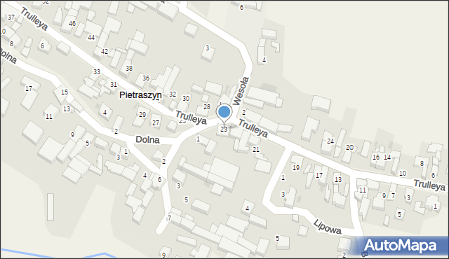 Pietraszyn, Trulleya, 23, mapa Pietraszyn