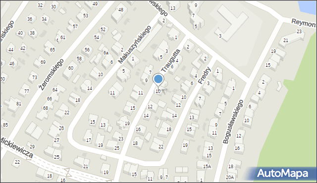 Piła, Traugutta Romualda, gen., 10, mapa Piły