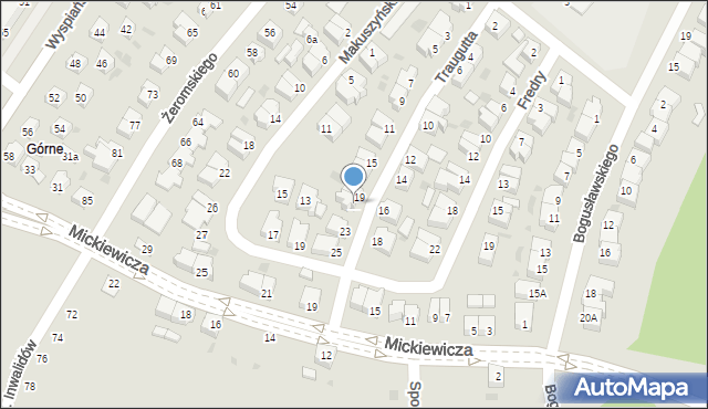 Piła, Traugutta Romualda, gen., 21, mapa Piły