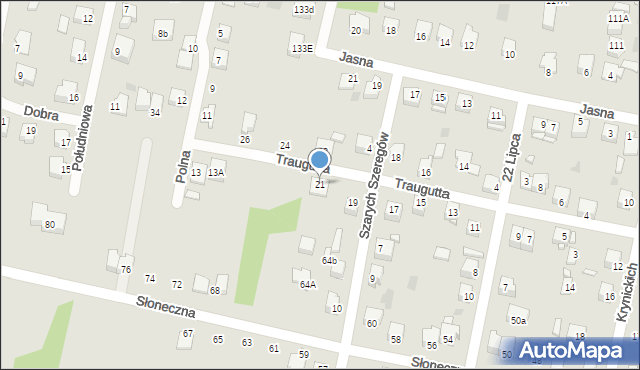 Pilawa, Traugutta Romualda, gen., 21, mapa Pilawa