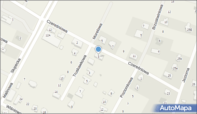 Piotrowice, Truskawkowa, 1, mapa Piotrowice