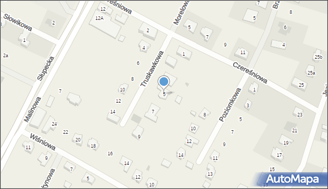 Piotrowice, Truskawkowa, 5, mapa Piotrowice