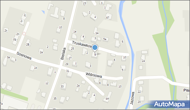 Pisarzowice, Truskawkowa, 4, mapa Pisarzowice