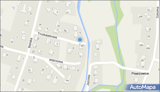 Pisarzowice, Truskawkowa, 8, mapa Pisarzowice