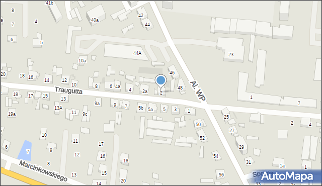 Pleszew, Traugutta Romualda, gen., 2, mapa Pleszew