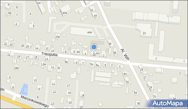 Pleszew, Traugutta Romualda, gen., 2a, mapa Pleszew