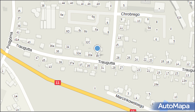 Pleszew, Traugutta Romualda, gen., 30, mapa Pleszew