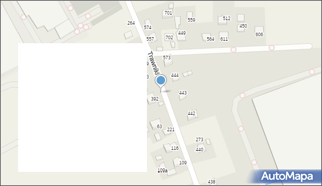 Podłęże, Trawniki, 392, mapa Podłęże