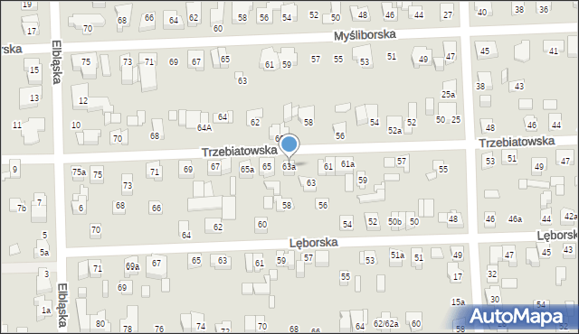 Poznań, Trzebiatowska, 63a, mapa Poznania