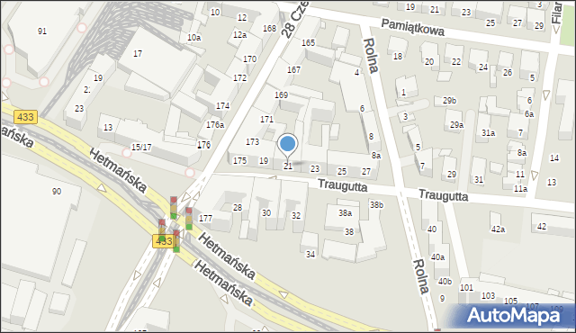 Poznań, Traugutta Romualda, gen., 21, mapa Poznania