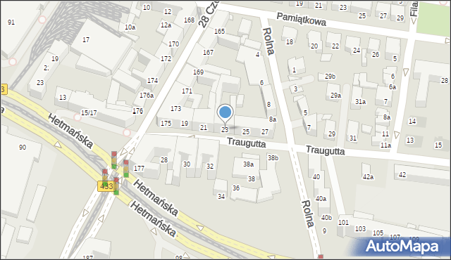 Poznań, Traugutta Romualda, gen., 23, mapa Poznania