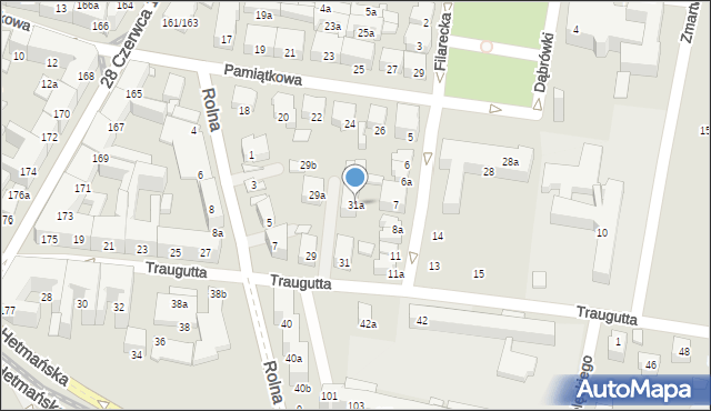 Poznań, Traugutta Romualda, gen., 31a, mapa Poznania