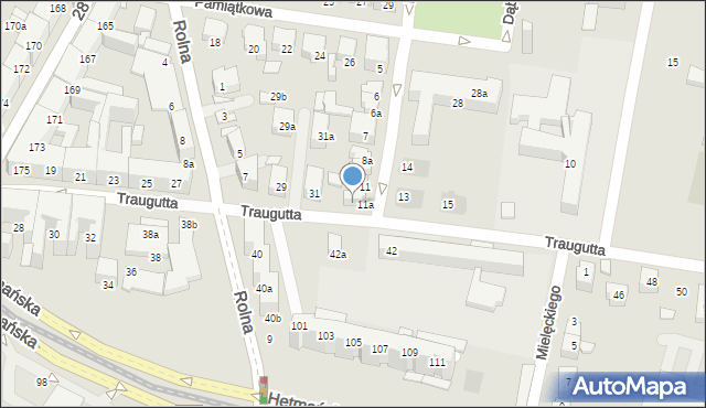 Poznań, Traugutta Romualda, gen., 33, mapa Poznania