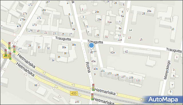 Poznań, Traugutta Romualda, gen., 40, mapa Poznania