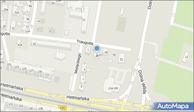 Poznań, Traugutta Romualda, gen., 46, mapa Poznania