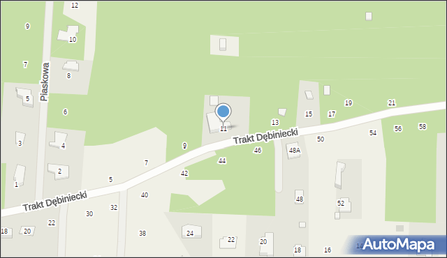 Promienko, Trakt Dębiniecki, 11, mapa Promienko