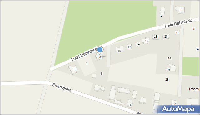 Promienko, Trakt Dębiniecki, 6, mapa Promienko