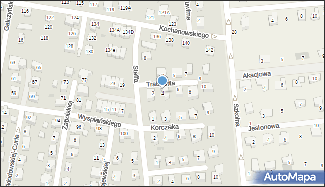 Pruszcz Gdański, Traugutta Romualda, gen., 4, mapa Pruszcz Gdański