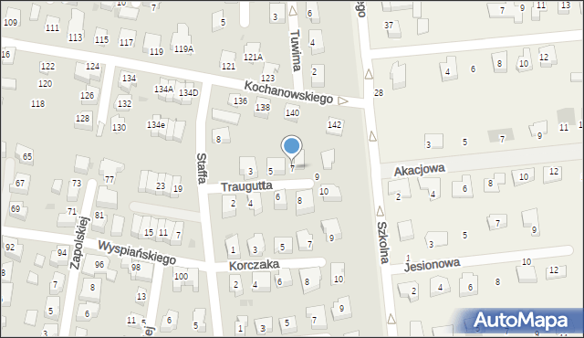 Pruszcz Gdański, Traugutta Romualda, gen., 7, mapa Pruszcz Gdański