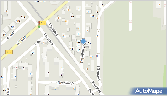 Pruszków, Trójkątna, 7a, mapa Pruszków