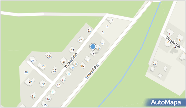 Pruszowice, Trzebnicka, 6, mapa Pruszowice