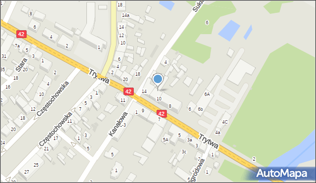 Przedbórz, Trytwa, 12B, mapa Przedbórz