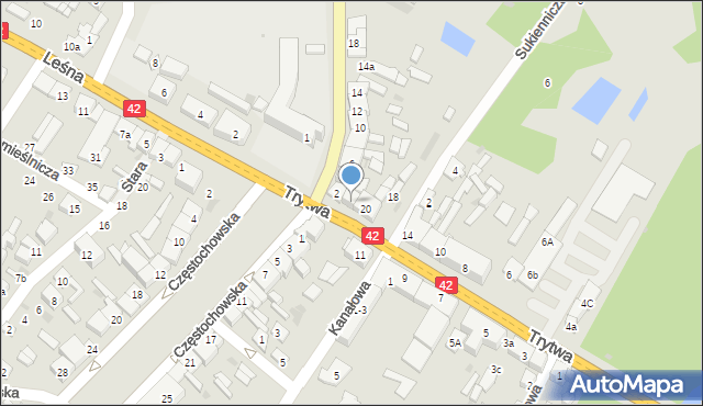 Przedbórz, Trytwa, 22, mapa Przedbórz