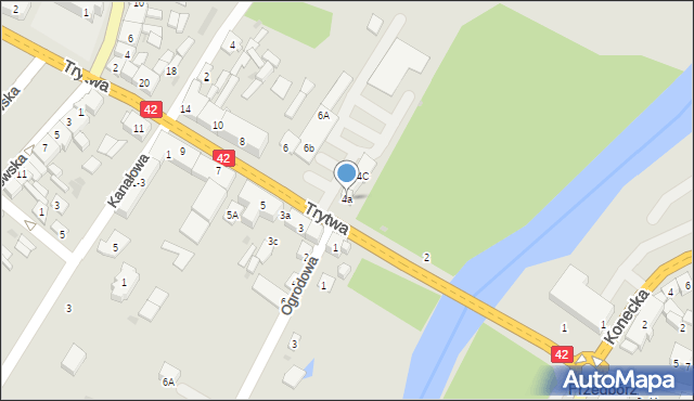 Przedbórz, Trytwa, 4a, mapa Przedbórz