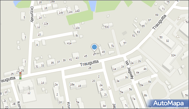 Pszów, Traugutta Romualda, gen., 47, mapa Pszów