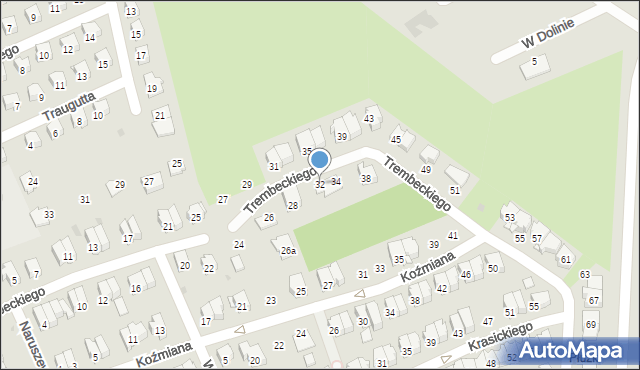 Puławy, Trembeckiego Stanisława, 32, mapa Puław
