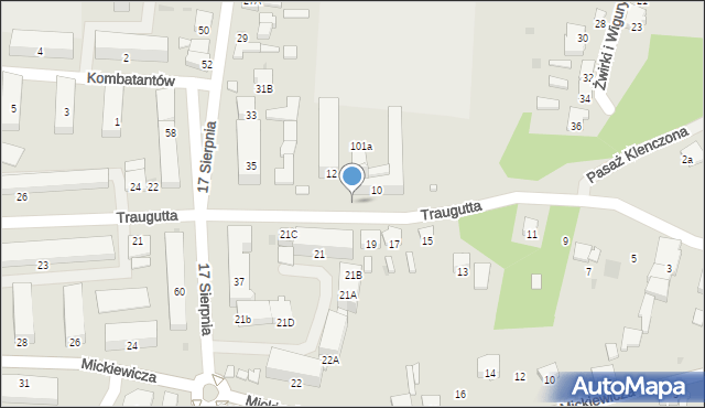 Pułtusk, Traugutta Romualda, gen., 40, mapa Pułtusk