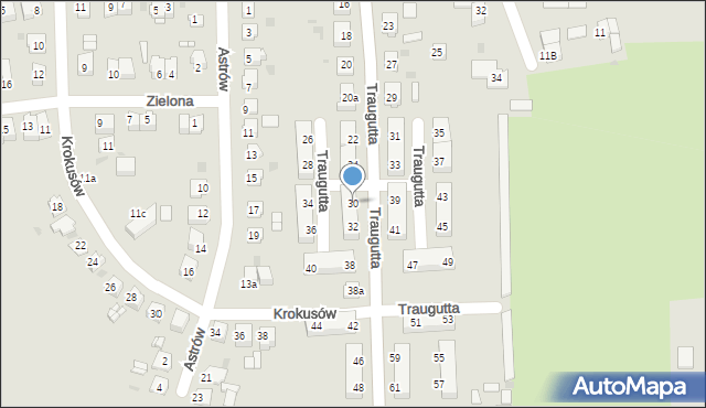 Pyskowice, Traugutta Romualda, gen., 30, mapa Pyskowice