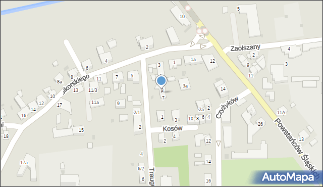 Pyskowice, Traugutta Romualda, gen., 5, mapa Pyskowice