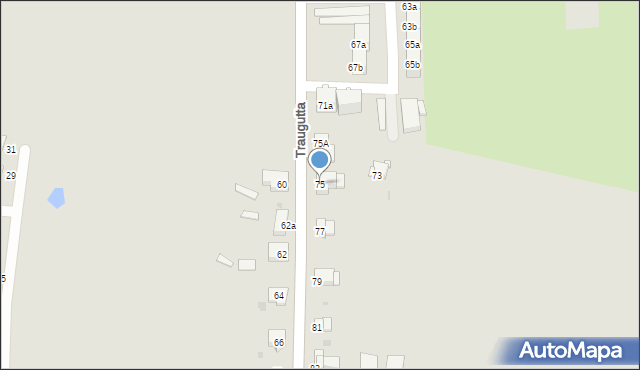 Pyskowice, Traugutta Romualda, gen., 75, mapa Pyskowice