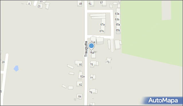 Pyskowice, Traugutta Romualda, gen., 75A, mapa Pyskowice