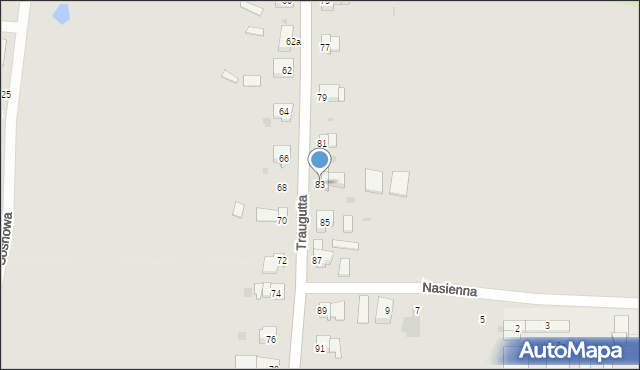 Pyskowice, Traugutta Romualda, gen., 83, mapa Pyskowice