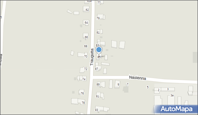 Pyskowice, Traugutta Romualda, gen., 85, mapa Pyskowice