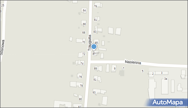 Pyskowice, Traugutta Romualda, gen., 87, mapa Pyskowice