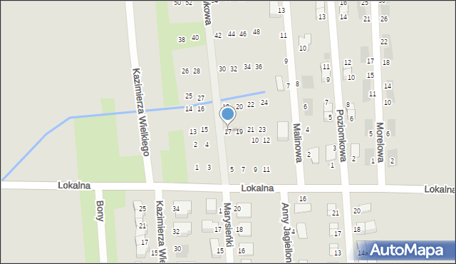 Pyskowice, Truskawkowa, 17, mapa Pyskowice