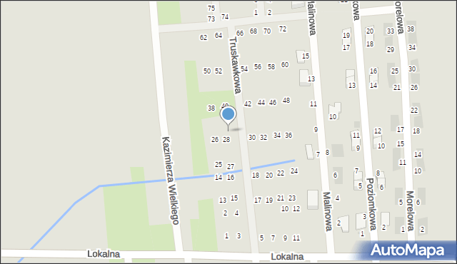 Pyskowice, Truskawkowa, 39, mapa Pyskowice