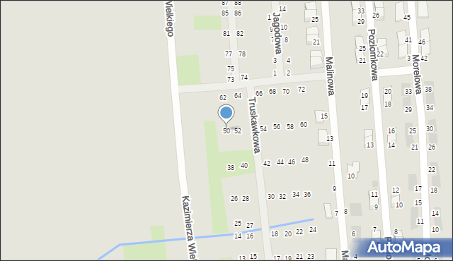 Pyskowice, Truskawkowa, 50, mapa Pyskowice