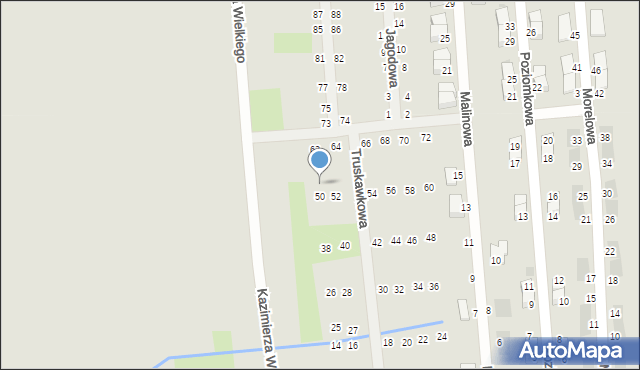 Pyskowice, Truskawkowa, 61, mapa Pyskowice
