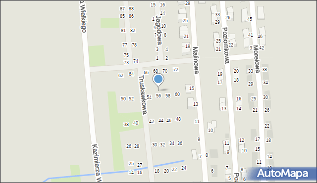 Pyskowice, Truskawkowa, 67, mapa Pyskowice