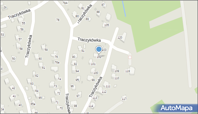 Rabka-Zdrój, Traczykówka, 102, mapa Rabka-Zdrój