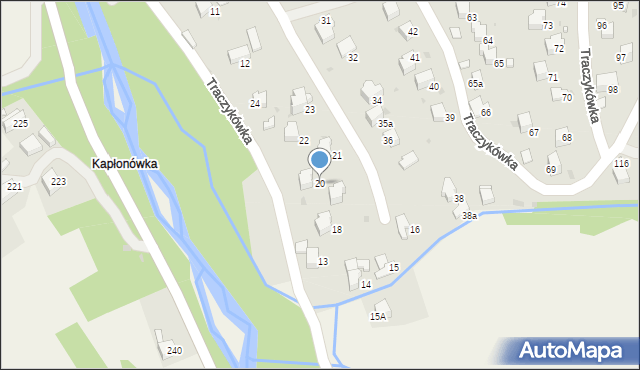 Rabka-Zdrój, Traczykówka, 20, mapa Rabka-Zdrój