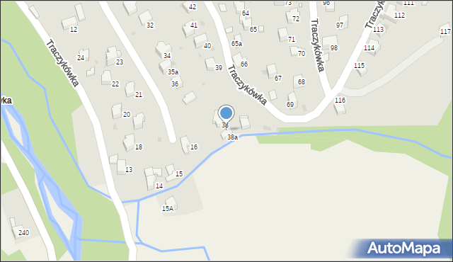 Rabka-Zdrój, Traczykówka, 38b, mapa Rabka-Zdrój