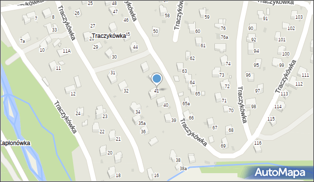 Rabka-Zdrój, Traczykówka, 41, mapa Rabka-Zdrój