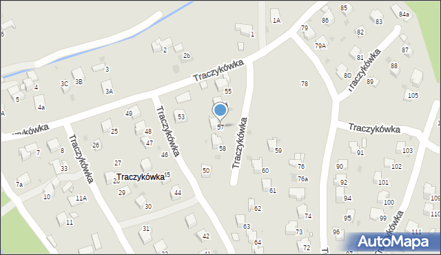 Rabka-Zdrój, Traczykówka, 57, mapa Rabka-Zdrój